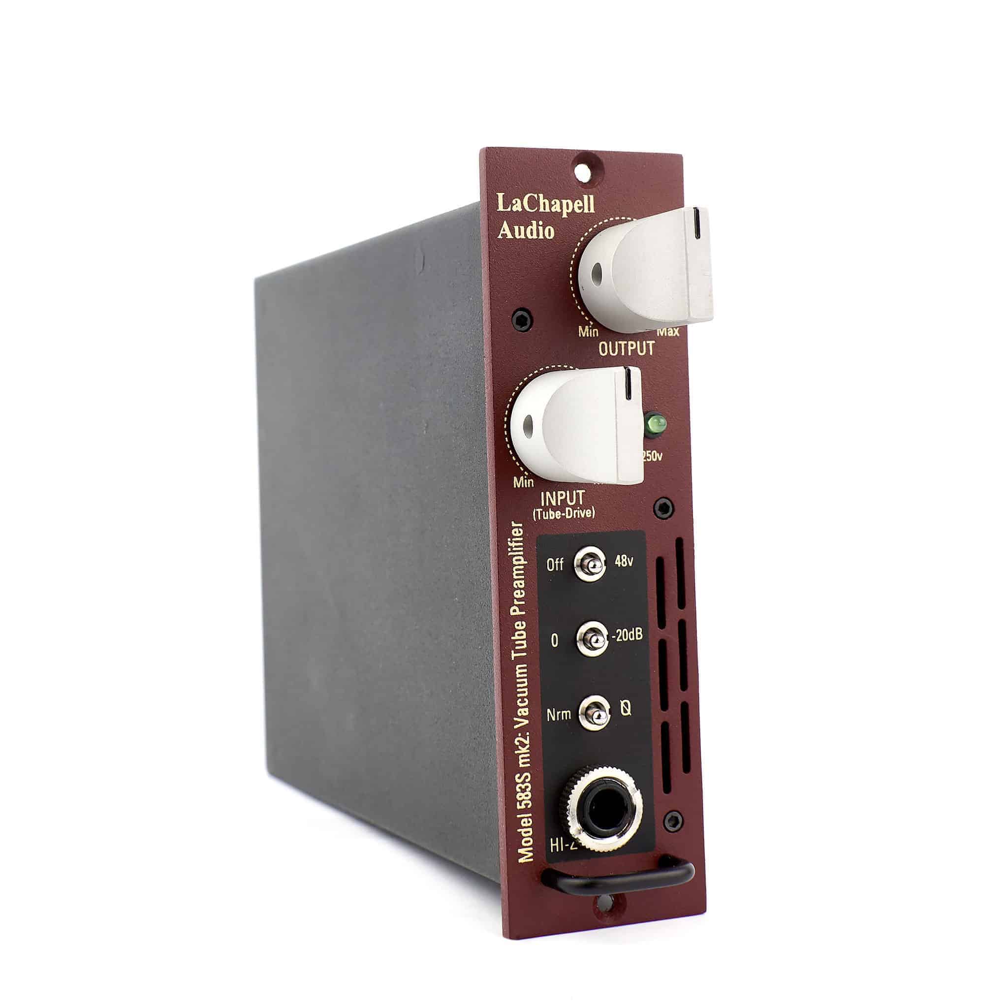 LaChapell audio 583S 500 series tube mic preamp Angle View