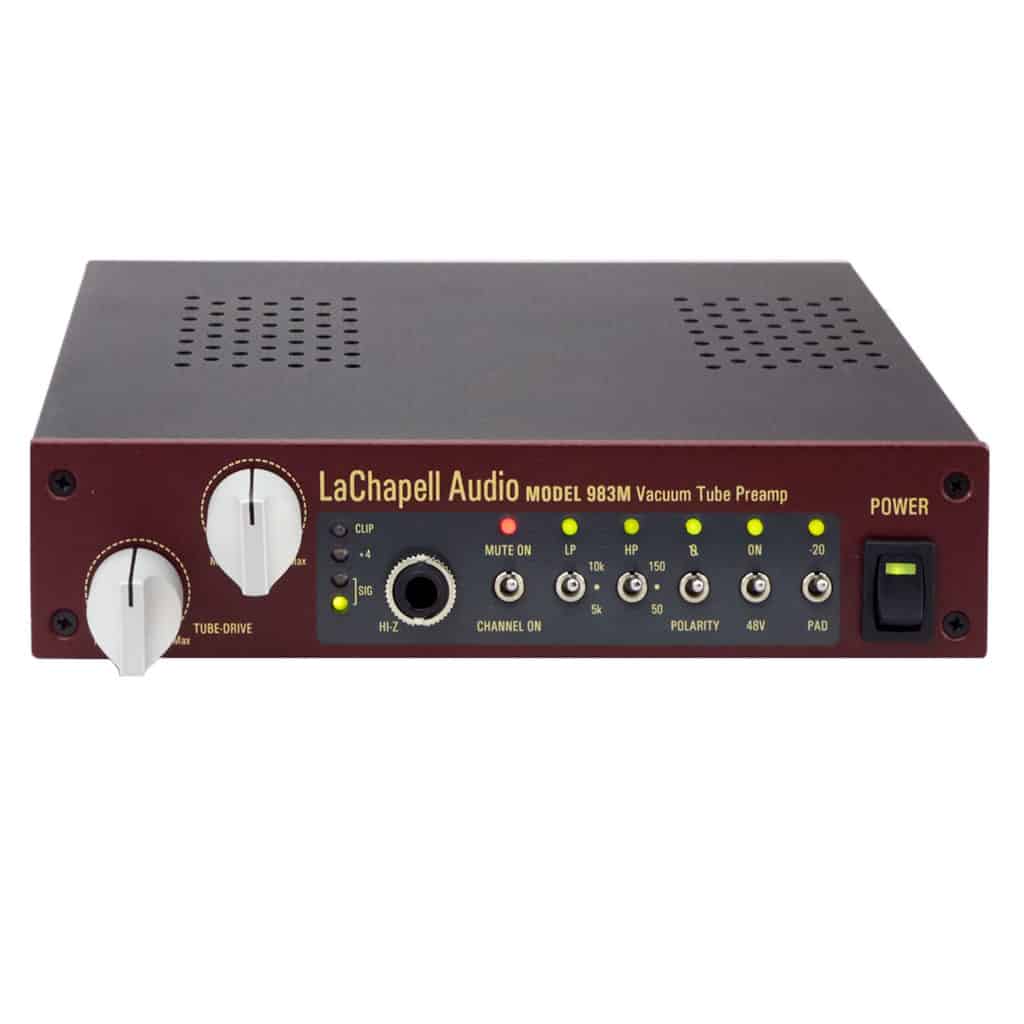 LaChapell 983M Single Channel Tube Mic Preamp - Microphone Preamplifier Front View