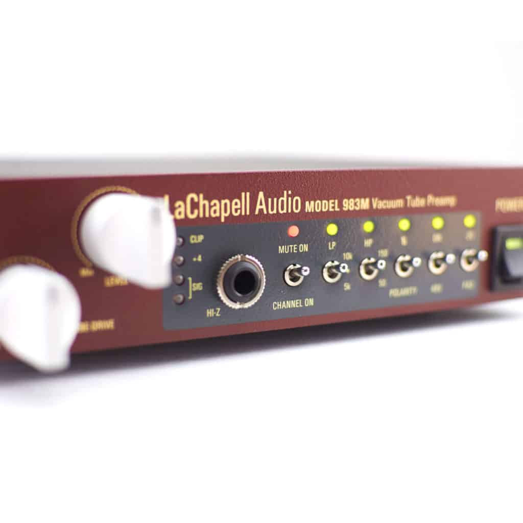 LaChapell 983M Single Channel Tube Mic Preamp - Microphone Preamplifier Angle View